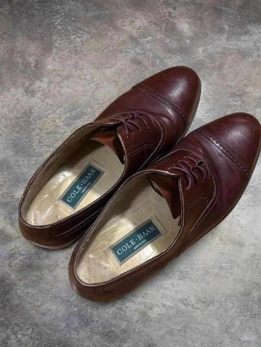 Cole Haan Men's Oxford Sz 12 | Made in Italy | Brown Leather